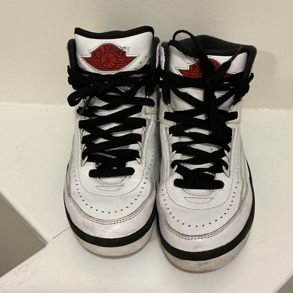 Jordan Kids Sneakers - White and Black with Red Accents